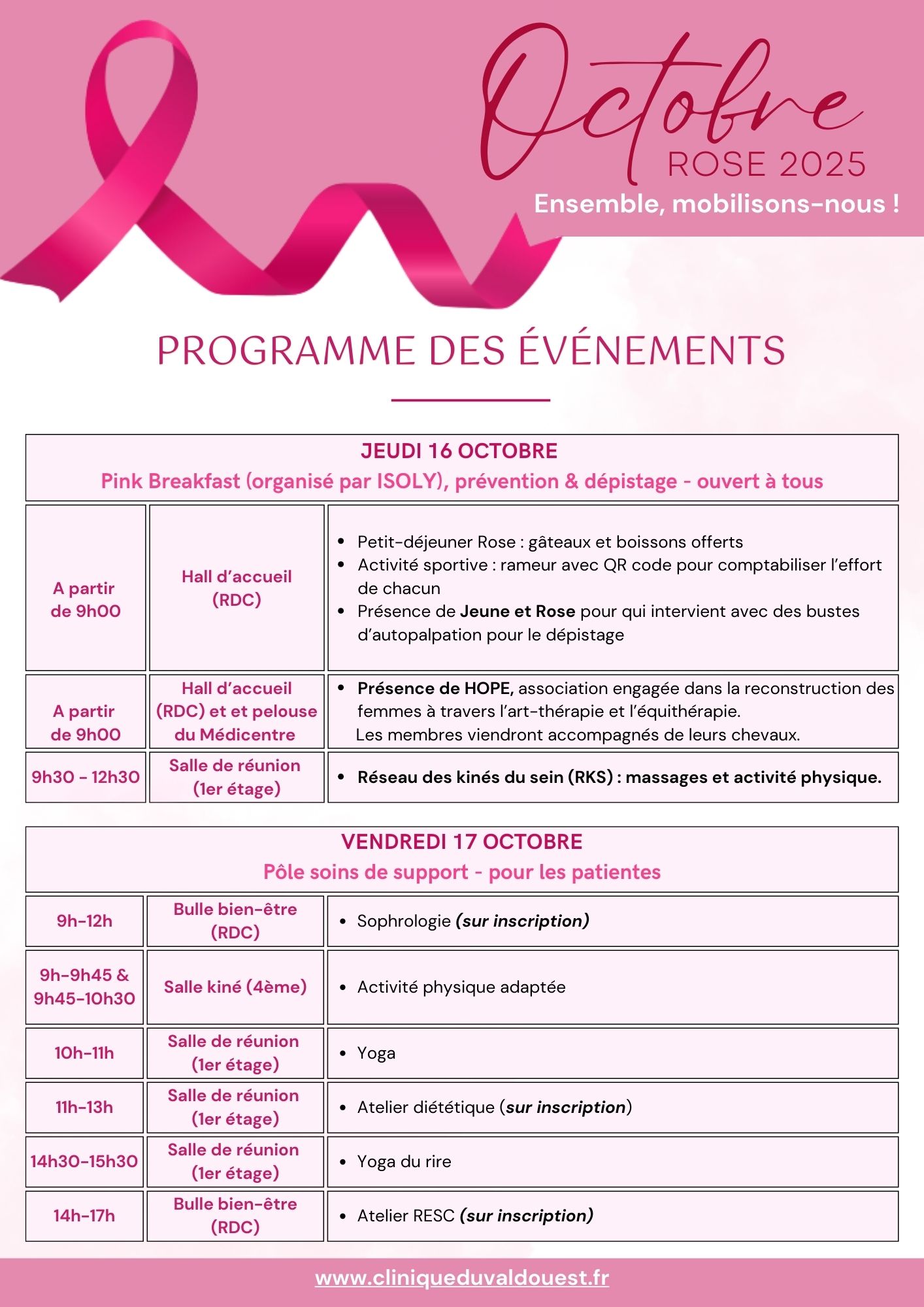 planning octobre rose 1